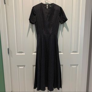 J. Crew Vintage Silk Navy Long Slimming Dress 6